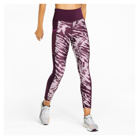 Dámské legíny Puma Run 5K Graphic High Waist 7/8 Tight Grape Wine