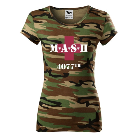 Dámské tričko s potiskem legendárního seriálu MASH 4077 BezvaTriko