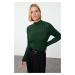 Trendyol Emerald Green Openwork/Hole Knitwear Sweater