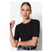 Trendyol Black Fitted Stretch Knitted Blouse