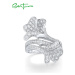 Stříbrný univerzální prsten květiny FanTurra