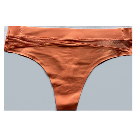 Dámská tanga Calvin Klein QF6047E meruňková | oranžová
