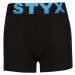 3PACK dětské boxerky Styx sportovní guma černé (3GJ96012)