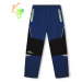 Chlapecké zateplené outdoorové kalhoty - KUGO C7772, modrá/ zelené zipy Barva: Modrá