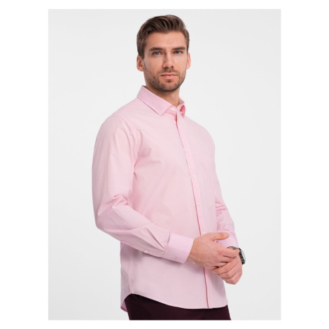 Ombre REGULAR cotton classic shirt - light pink