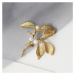 Éternelle Brož s perlou Analia - květina B7078-100092 Zlatá