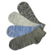 Sport nízké žíhané ponožky levně 3 páry GM428 vícebarevná
