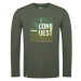 Loap Alek Pánské triko s dlouhým rukávem CLM2259 Zelená