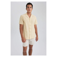 DEFACTO Regular Fit Cotton Striped Short Sleeve Shirt