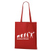 DOBRÝ TRIKO Bavlněná taška s potiskem Evoluce fitness Barva: Červená
