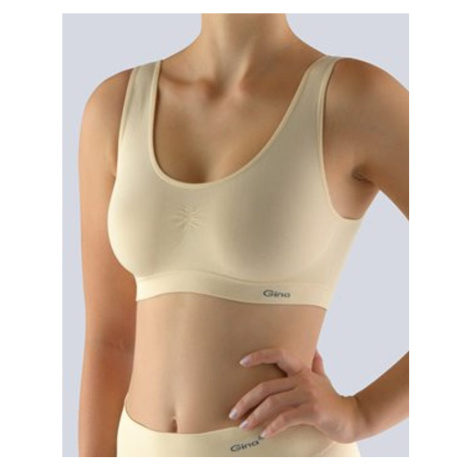 Dámská podprsenka se širokými ramínky, bez kostice, bezešvé, jednobarevné MicroBavlna 07005P - t