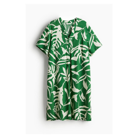 H & M - Tunikové šaty z viskózy - zelená H&M