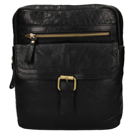Pánská kožená taška přes rameno Ashwood Nicholas - černá Ashwood Leather