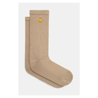 Ponožky Carhartt WIP Chase Socks pánské, béžová barva, I029421.22IXX