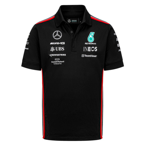 Mercedes AMG Petronas pánské polo tričko official black F1 Team 2023 Stichd