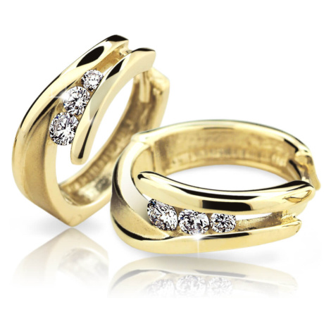 Cutie Diamonds Půvabné kruhové náušnice ze žlutého zlata s brilianty DZ6433-1794-80-00-X-1 Cutie Jewellery