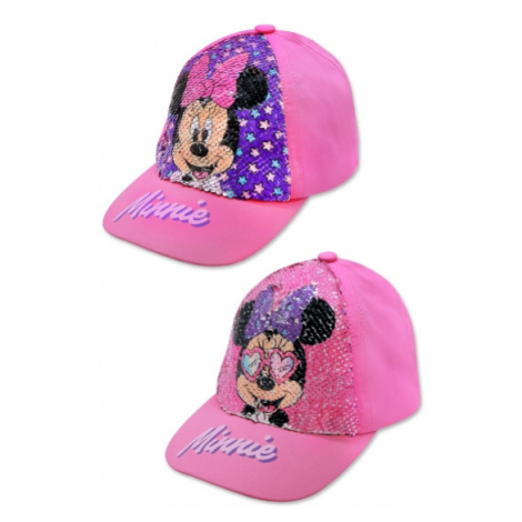 Minnie Mouse - licence Dívčí kšiltovka s flitry - Minnie Mouse 313, růžová Barva: Růžová