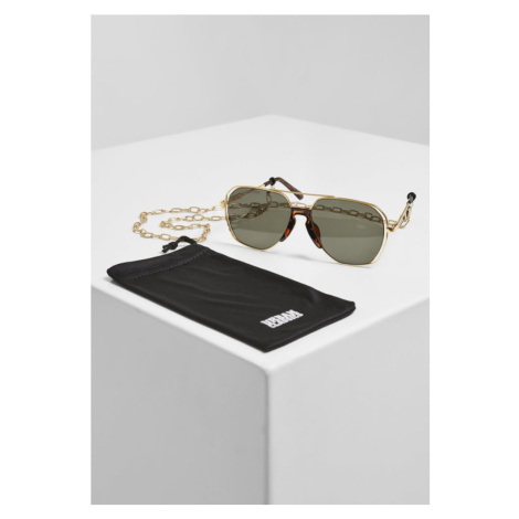 Sunglasses Karphatos with Chain - gold Urban Classics