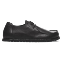 Kožené polobotky Birkenstock Utti Lace LENA dámské, černá barva, na plochém podpatku, 1029649