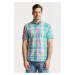 KOŠILE GANT REG UT COLORFUL MADRAS SS SHIRT růžová