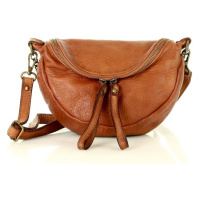 Dámská kožená crossbody kabelka Mazzini MM61 camel