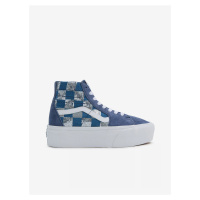 Modré dámské kotníkové tenisky se semišovými detaily VANS SK8-Hi