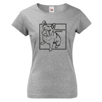 Dámské tričko s potiskem Francouzského buldočka - dárek pro milovníky psů