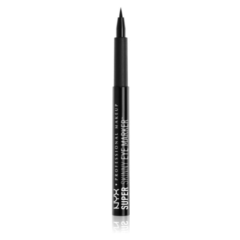 NYX Professional Makeup Super Skinny Eye Marker linka na oči ve fixu odstín Carbon Black 1.1 ml