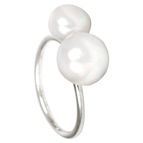 JwL Luxury Pearls Stříbrný prsten s dvojperlou JL0058