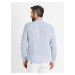 Světle modrá pánská lněná košile Celio Damaolin