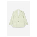 Sako s příměsí lnu Wood Wood Madeleine Mini Stripe Blazer 12211201-5291 PASTEL GREEN zelená barv