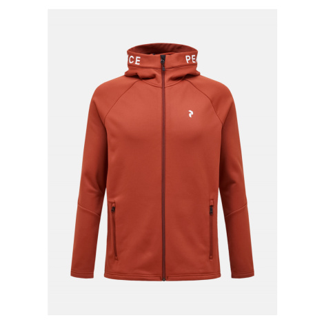 Mikina peak performance m rider zip hood červená