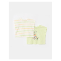 LC Waikiki Lcw Baby Crew Neck Printed Cotton Baby Boy T-Shirt 2-Pack