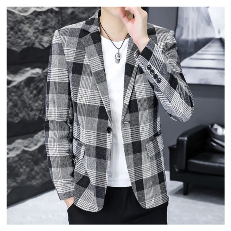 Elegantní pánské sako s kostkovaným vzorem