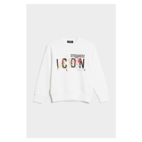 Mikina dsquared2 cool fit-icon sweat-shirt bílá Dsquared²