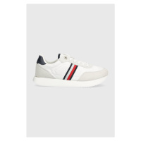 Sneakers boty Tommy Hilfiger ESSENTIAL RUNNER GLOBAL STRIPES bílá barva, FW0FW07831