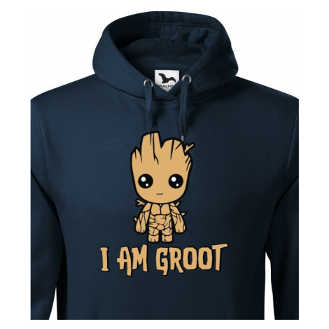Pánská  mikina Groot z filmu Strážci galaxie - Já jsem Groot na mikině BezvaTriko