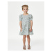 Modro-krémové holčičí květované šaty Mini Me Marks & Spencer