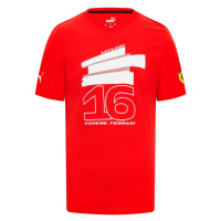 Ferrari pánské tričko Leclerc Driver Red F1 Team 2023