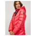 Tmavě růžový dámský prošívaný kabát s kapucí SAM 73 Fisseha