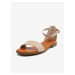 Starorůžové dámské kožené sandály OJJU