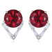 Linda's Jewelry Stříbrné náušnice Red & Crystal Ag 925/1000