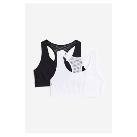 H &amp; M - Balení: 2 bezešvá krátká tílka - černá H&amp;M