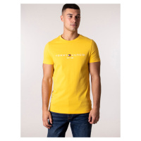 Tommy Hilfiger pánské žluté tričko Logo