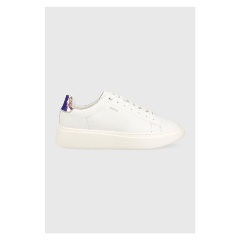 Kožené sneakers boty BOSS Amber bílá barva, 50488202 Hugo Boss