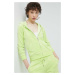 Mikina Juicy Couture dámská, zelená barva, s kapucí, hladká