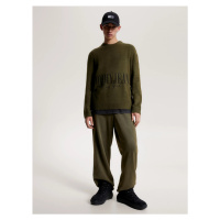 Tommy Jeans pánský khaki svetr