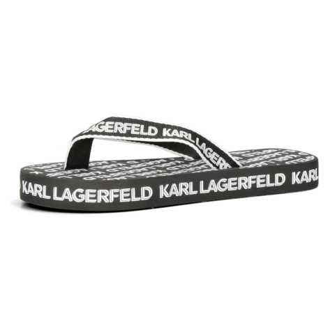 Karl Lagerfeld dámské letní žabky - černobílé