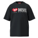 Tričko diesel tovez over t-shirt černá