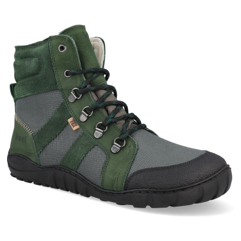 Barefoot zimní boty Koel - Miloni 2.0 Hydro WP Khaki zelené Koel4kids